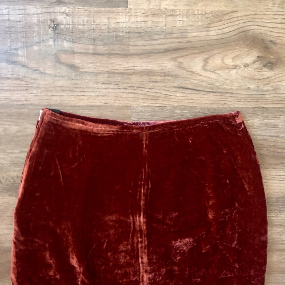 NWT Opening Ceremony Wine Velvet Mini Skirt - Picture 8 of 12
